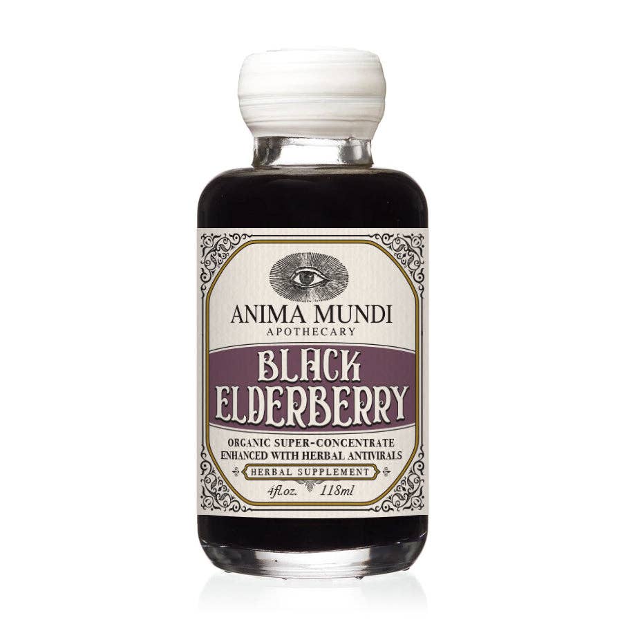 Anima Mundi Apothecary - BLACK ELDERBERRY Elixir | Organic Antivirals: 4 oz.